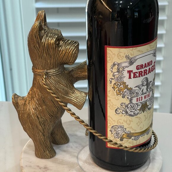 -SOLD- Scottie Wine Holder – Gilded Pup & Herb Buddy 🐾🌿 - Picture 13 of 16